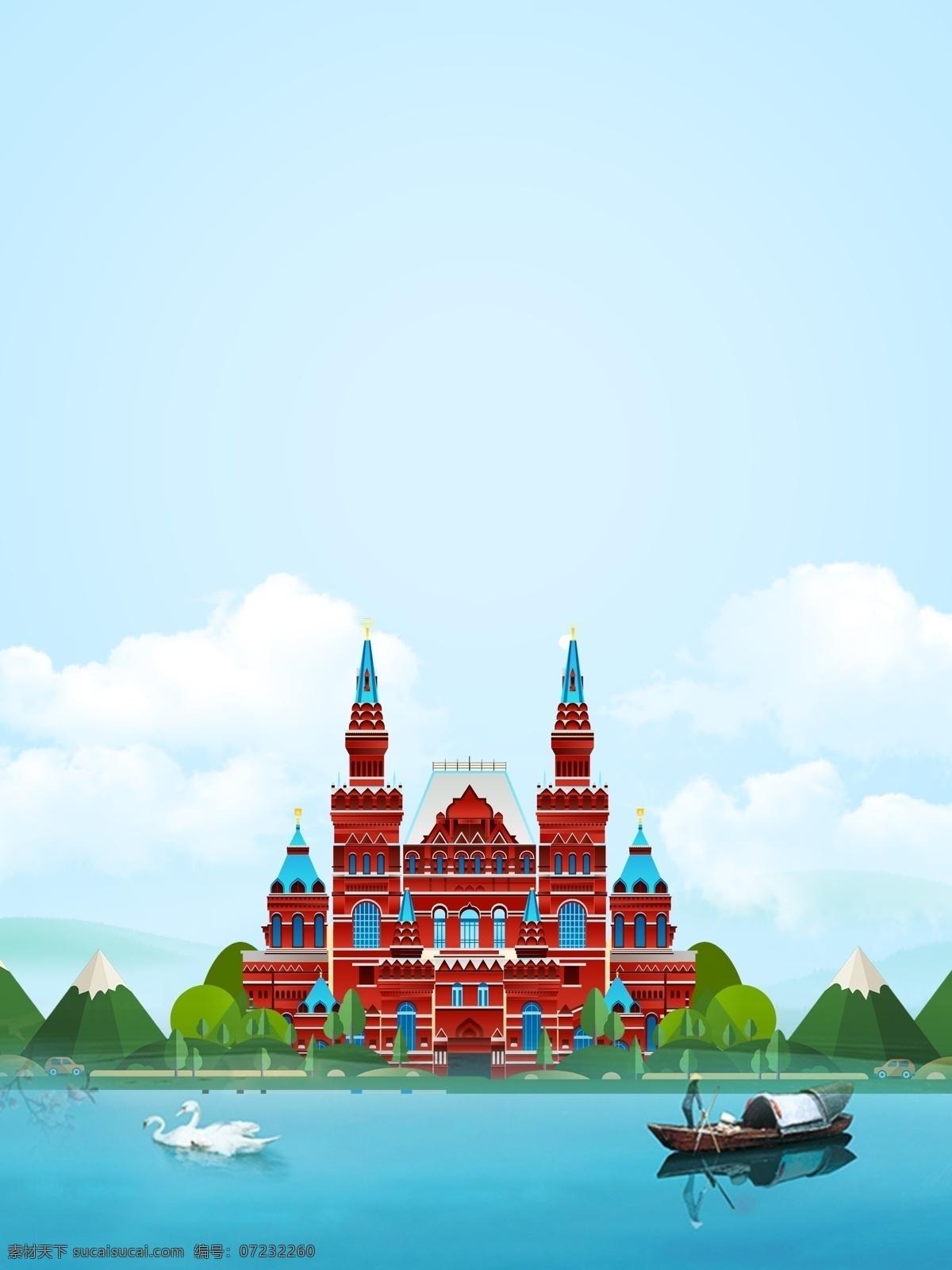 唯美 清新 俄罗斯 旅游 背景 旅行 背景素材 广告背景 湖面 小船 俄罗斯旅游 异国风情 欧洲旅游 欧洲旅背景