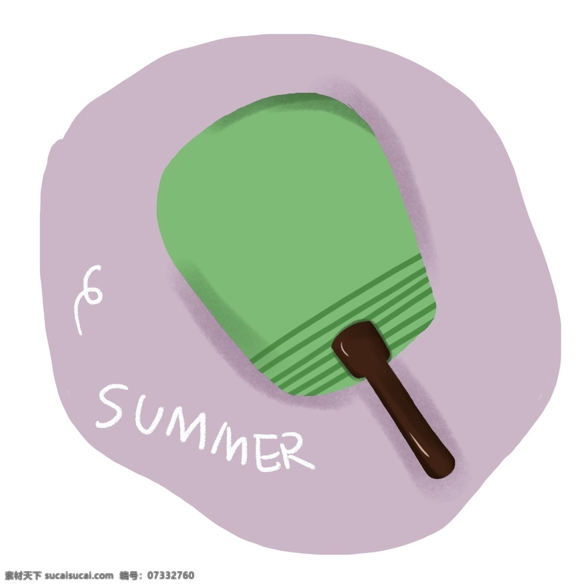 立夏 纳凉 扇子 手绘 元素 summer 夏天 炎热 扇扇子 凉快 降温 避暑