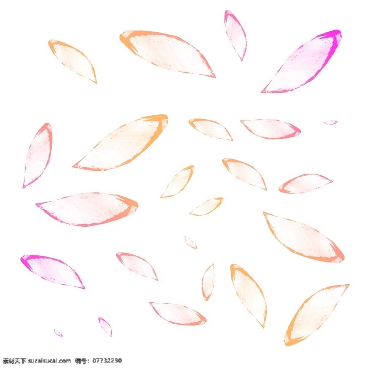 漂浮 花瓣 粉色 渐变 装饰