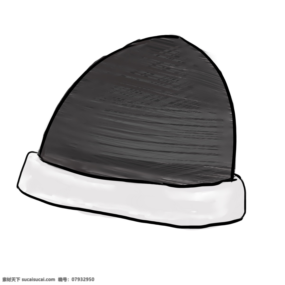 黑色 针织 帽子 插画 黑色的帽子 卡通插画 帽子插画 装饰帽子 遮阳帽子 取暖帽子 针织的帽子