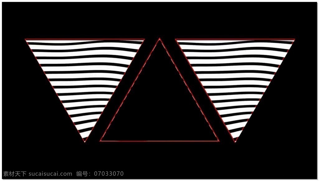 黑色 线条 动态 视频 白色 三角形 视频素材 动态视频素材