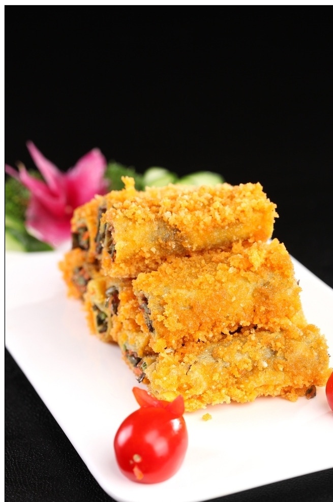 脆皮时蔬卷 蔬菜类 素菜 时蔬类 绿色菜品 田园菜 菜 餐饮美食 传统美食