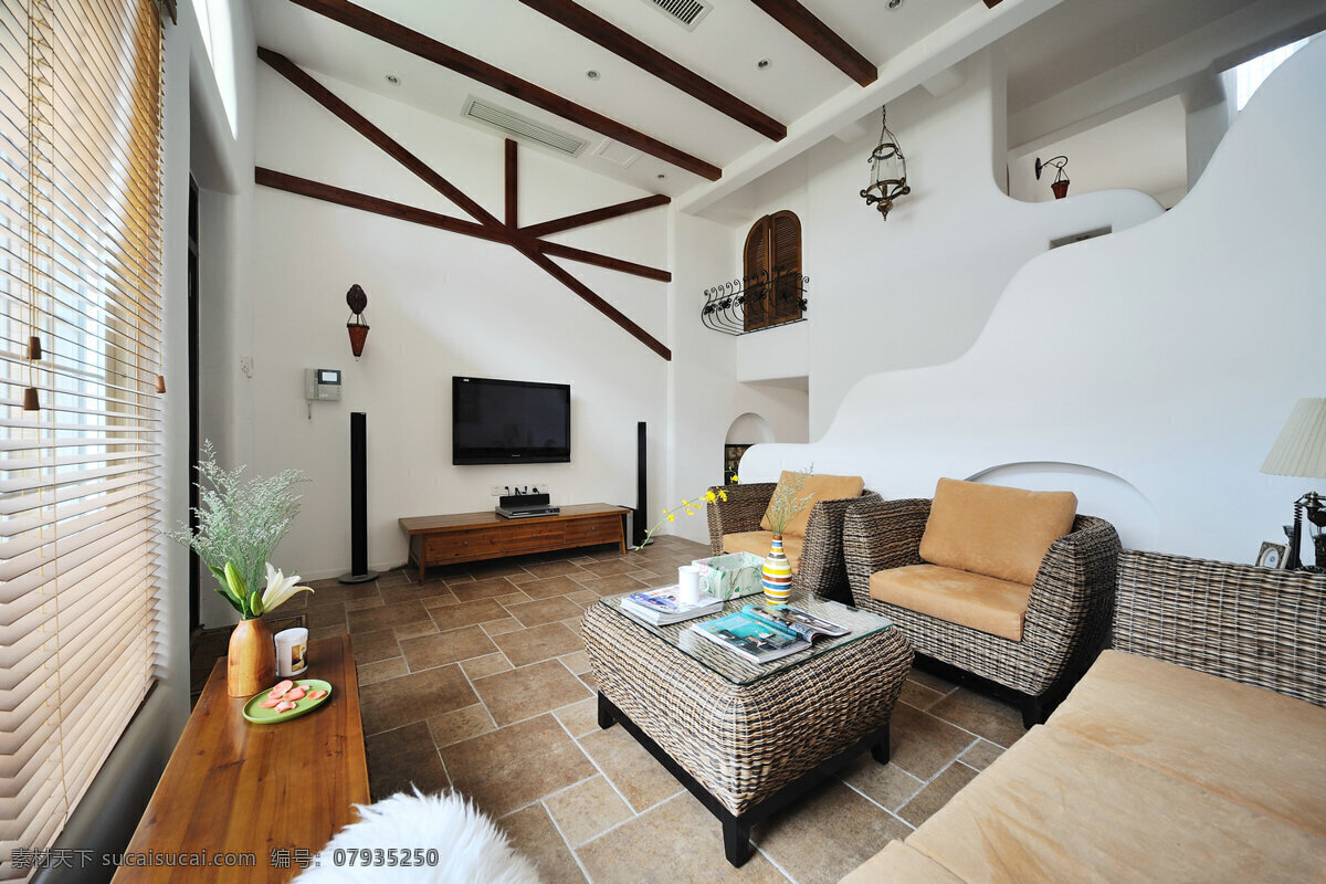 中式 客厅 灰色 方块 地板砖 装修 效果图 电视机 方块吊顶 灰色墙壁 木质电视柜