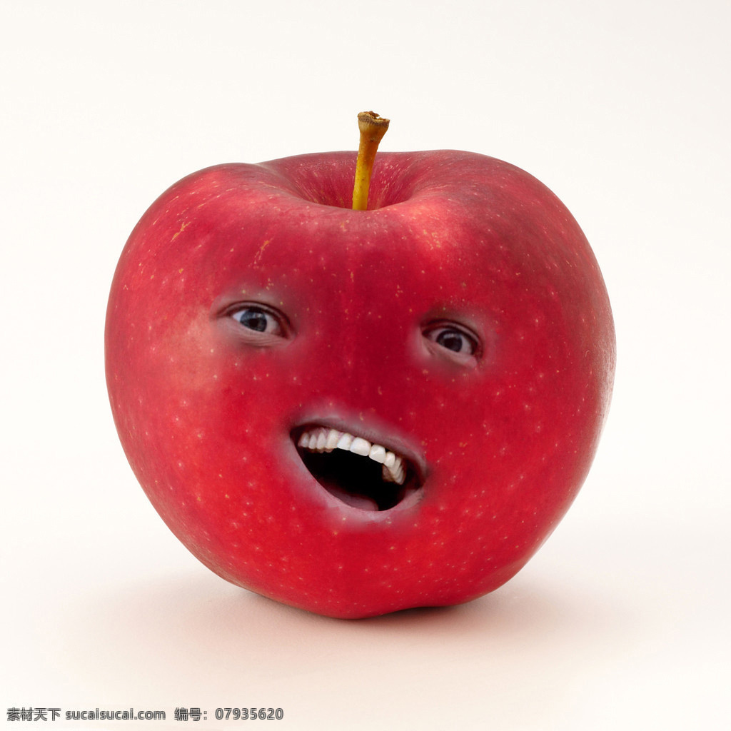 可爱 表情 苹果 高清 笑脸 卡通 红色