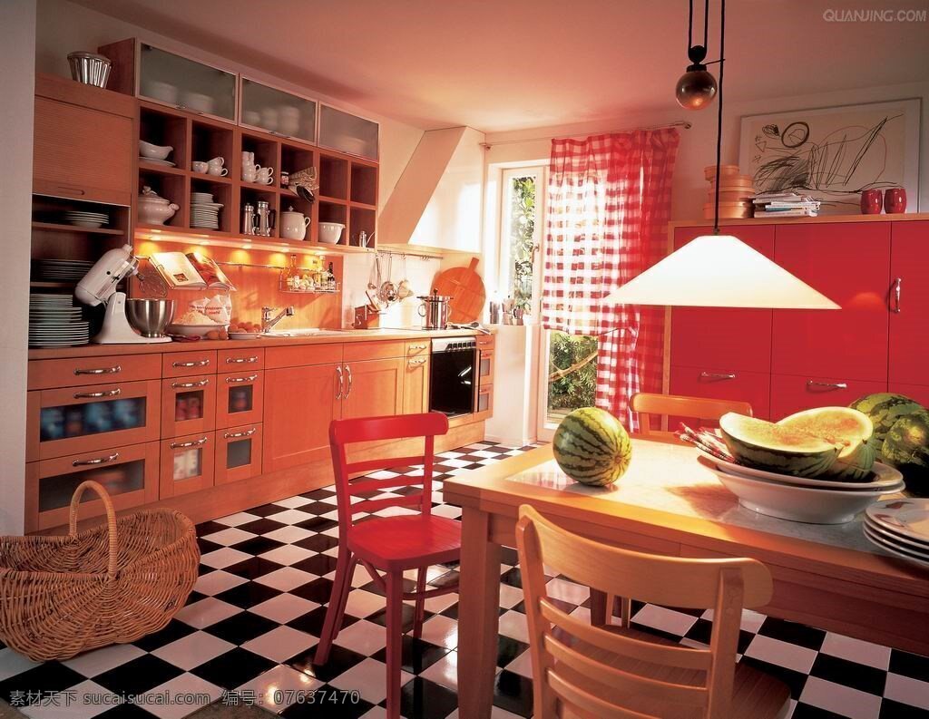 家居 环境 厨房 水果 桌子 家居装饰素材 室内设计
