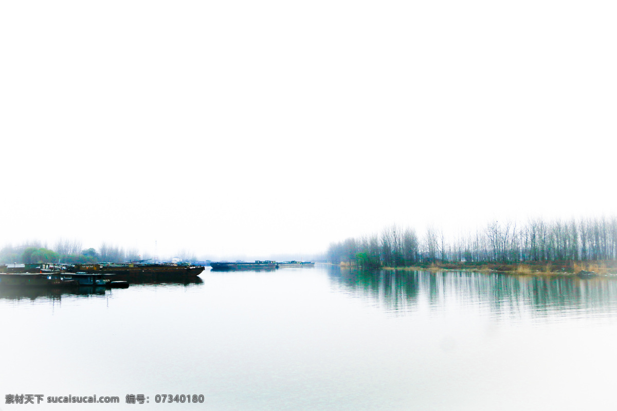 码头 运河 邳州 风景 水墨 自然景观 山水风景