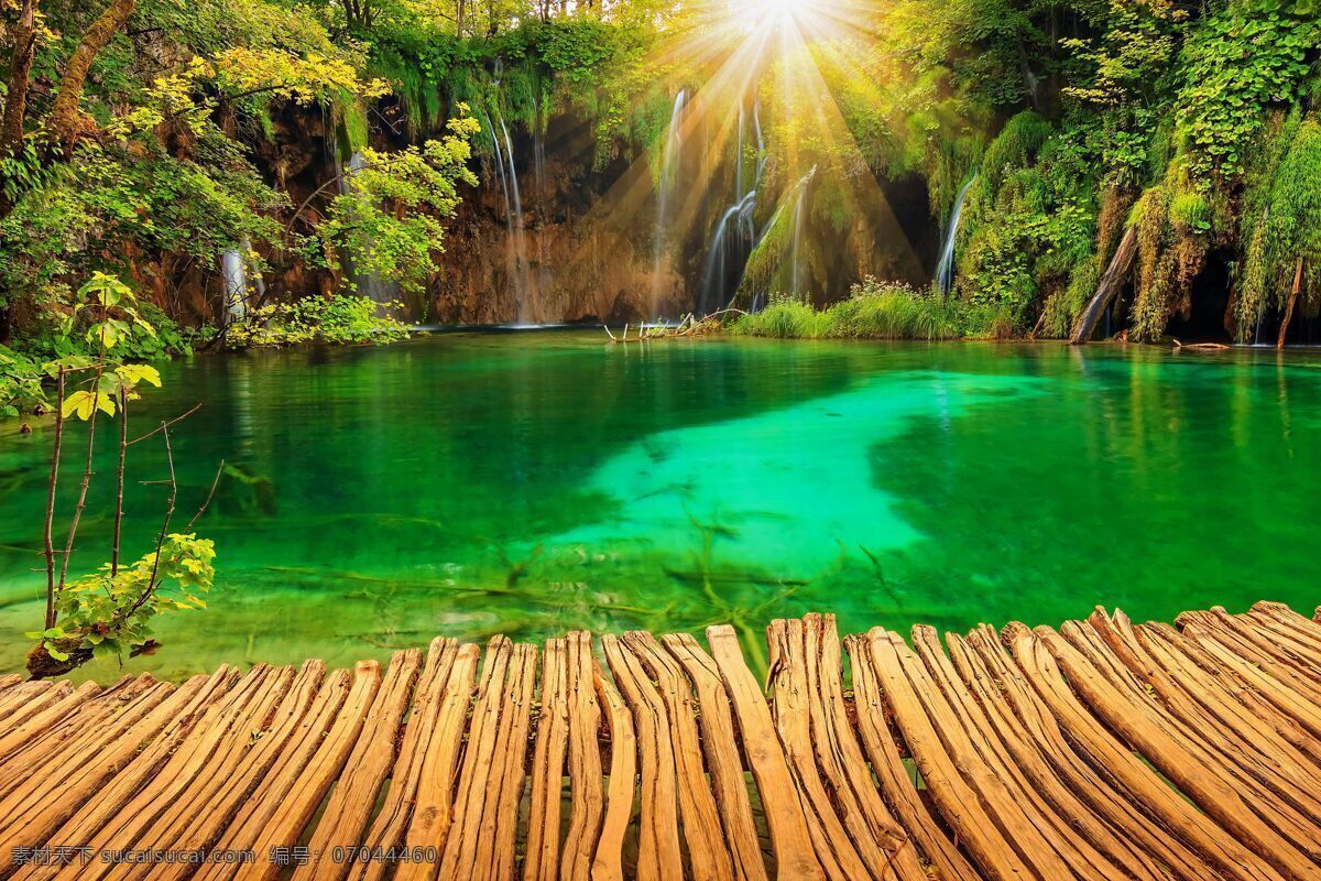 克罗地亚 普利特 维 采 瀑布 公园 湖 普利特维采 光线 自然 花园 自然风光 自然景观 自然风景