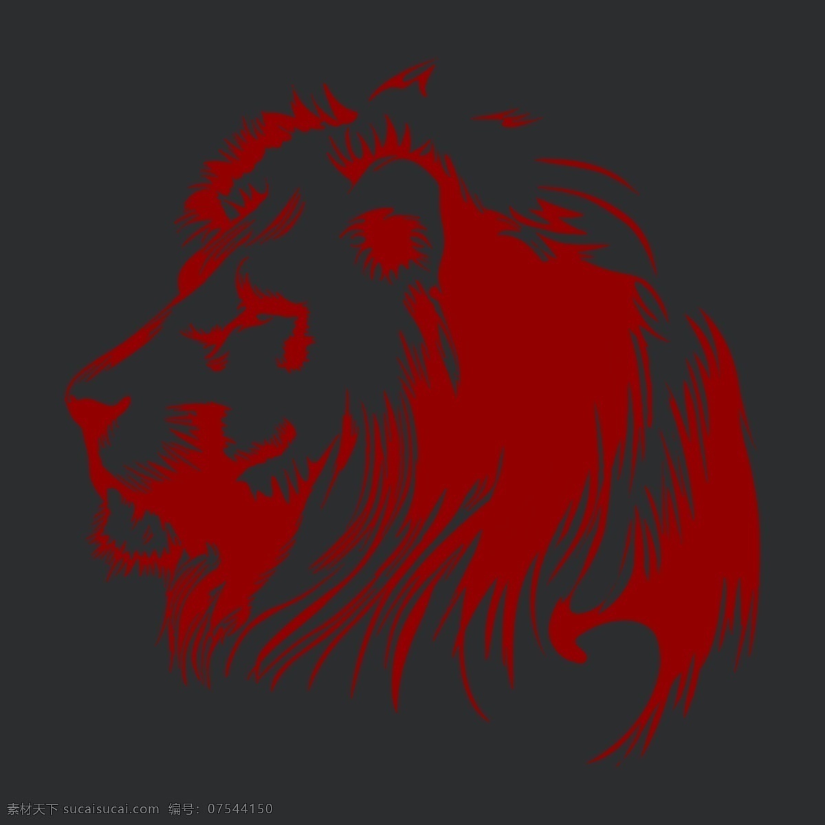 印花 矢量图 t恤图案 服装图案 色彩 狮子 印花矢量图 野生动物头 面料图库 服装设计 图案花型