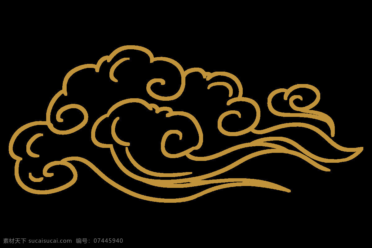 云朵 中国风 免抠图 海报 宣传单 设计元素 云