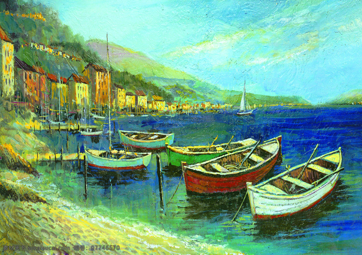 壁挂 打印 大图 风景画 海边 绘画书法 喷绘 屏风 油画 小船 设计素材 模板下载 海边的小船 装饰画 无框画 手绘 扫描 清晰 写真 印刷 文化艺术 装饰素材 山水风景画