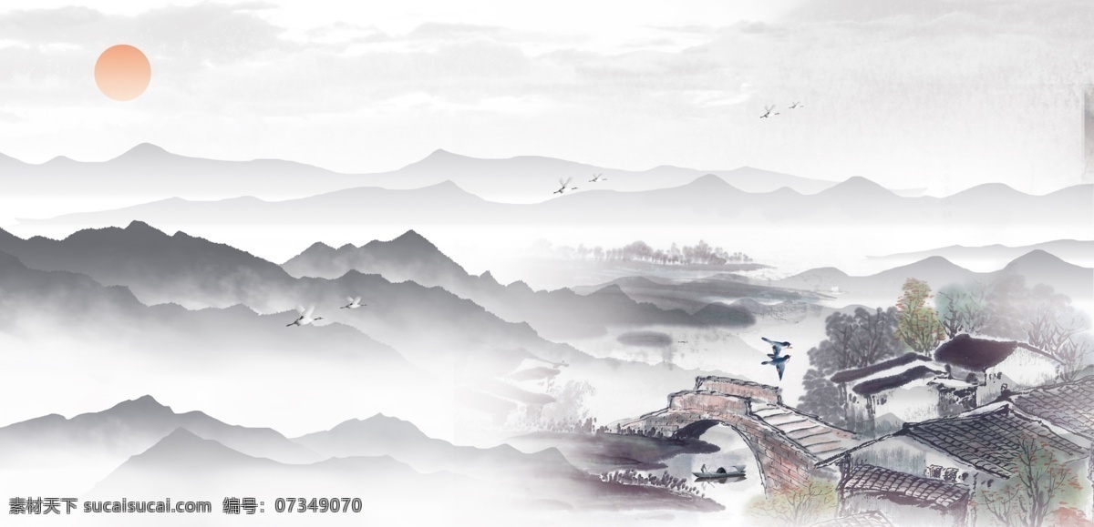 新 中式 水墨 装饰画 新中式水墨画 新中式装饰画 新中式写意画 背景装饰画 电视墙装饰画 水墨画 山水画 写意画 中国风水墨画 中国风山水画 中国风写意画 传统文化 文化艺术