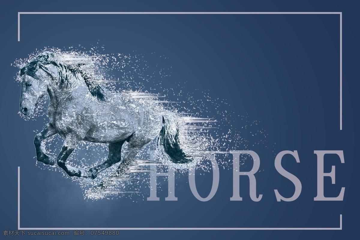 冰效果马 驰骋 纵横 奔跑 动物 跳跃 高清骏马图片 马到功成 马到成功 奔马的马群 奔腾 马儿 马匹 宝马 ps