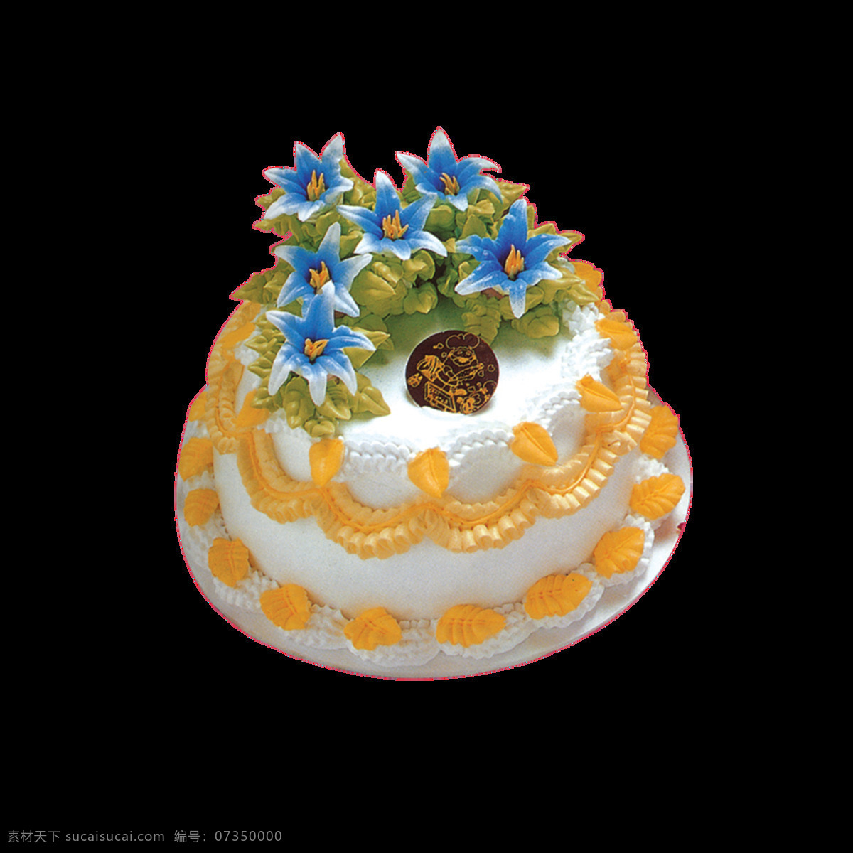 黄色 花朵 双层 蛋糕 百合蛋糕 蛋糕模型 蛋糕图案设计 花朵蛋糕 黄色蛋糕 双层蛋糕