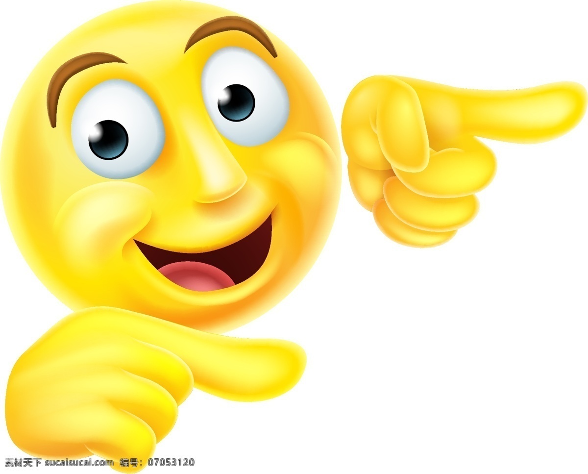 卡通表情 手指 表情 黄色表情 圆形表情图标 橙色圆形表情 表情图标 qq表情 手机表情