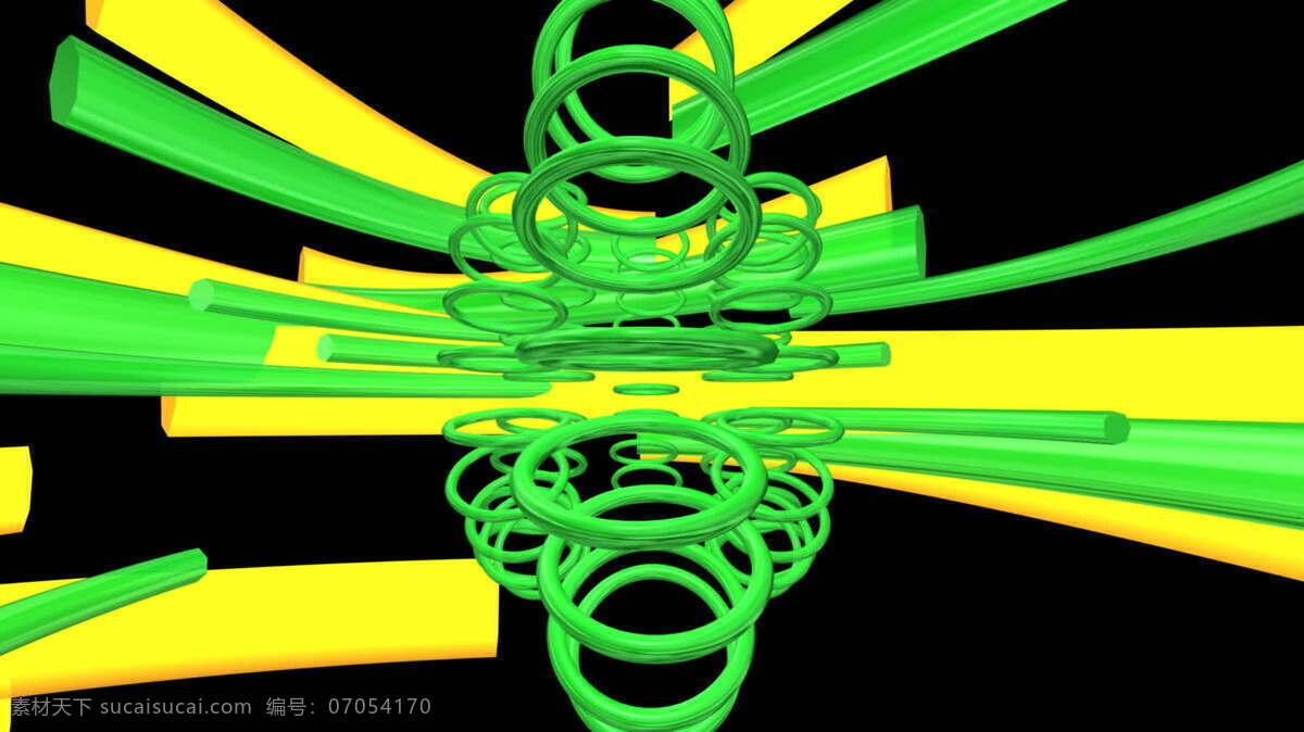 绿色 黄色 圆圈 旋转 梁 半圆形 运动 背景 半圆 环 环绕 视频免费下载 形状和线条 圆