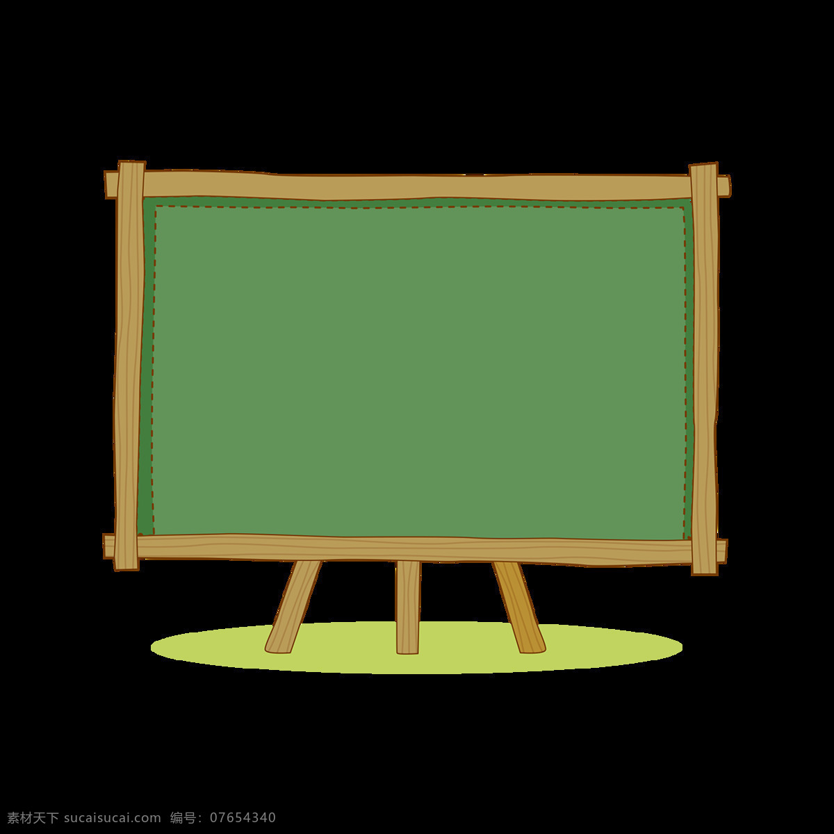 手绘 边框 黑板 元素 学习 知识 木框边框 免抠