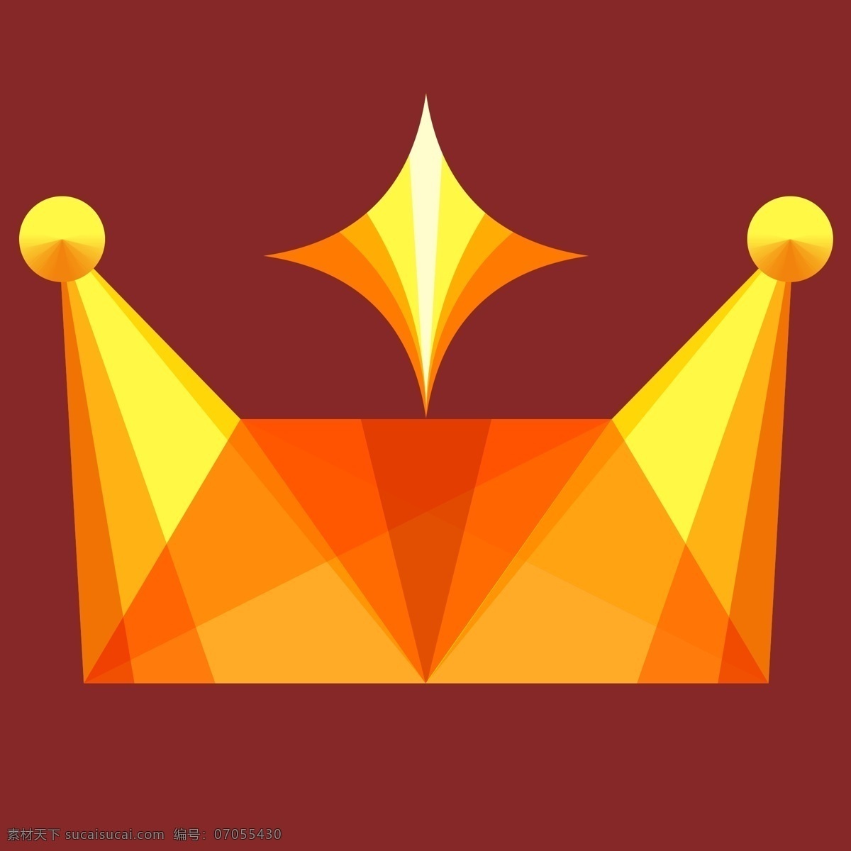 多彩 头 戴 星形 皇冠 图标 金黄色 头戴 立体 至高荣耀 皇室贵族 vip 会员 色彩多样 沉甸甸