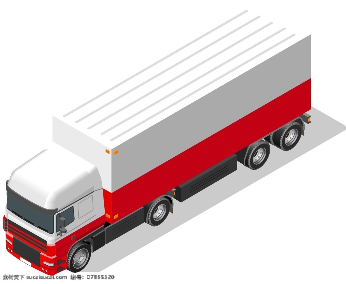 卡通 矢量 货柜车 商用 元素 矢量图 ai设计 大货车 卡车