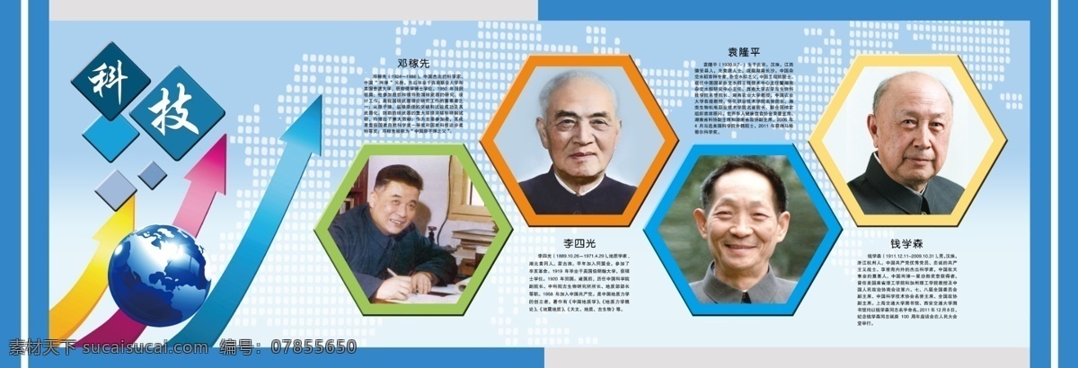 暗纹 部队展板 底图 地球 公司展板 广告设计模板 箭头 科学家 模板 模板下载 板素材下载 展板模板下载 企业展板 社区展板 学校展板 医院展板 展板设计 展板模板 线条 网络科技展板 科技会议展板 源文件 展板 邓稼先 李四光 袁隆平 钱学森 矢量图 现代科技