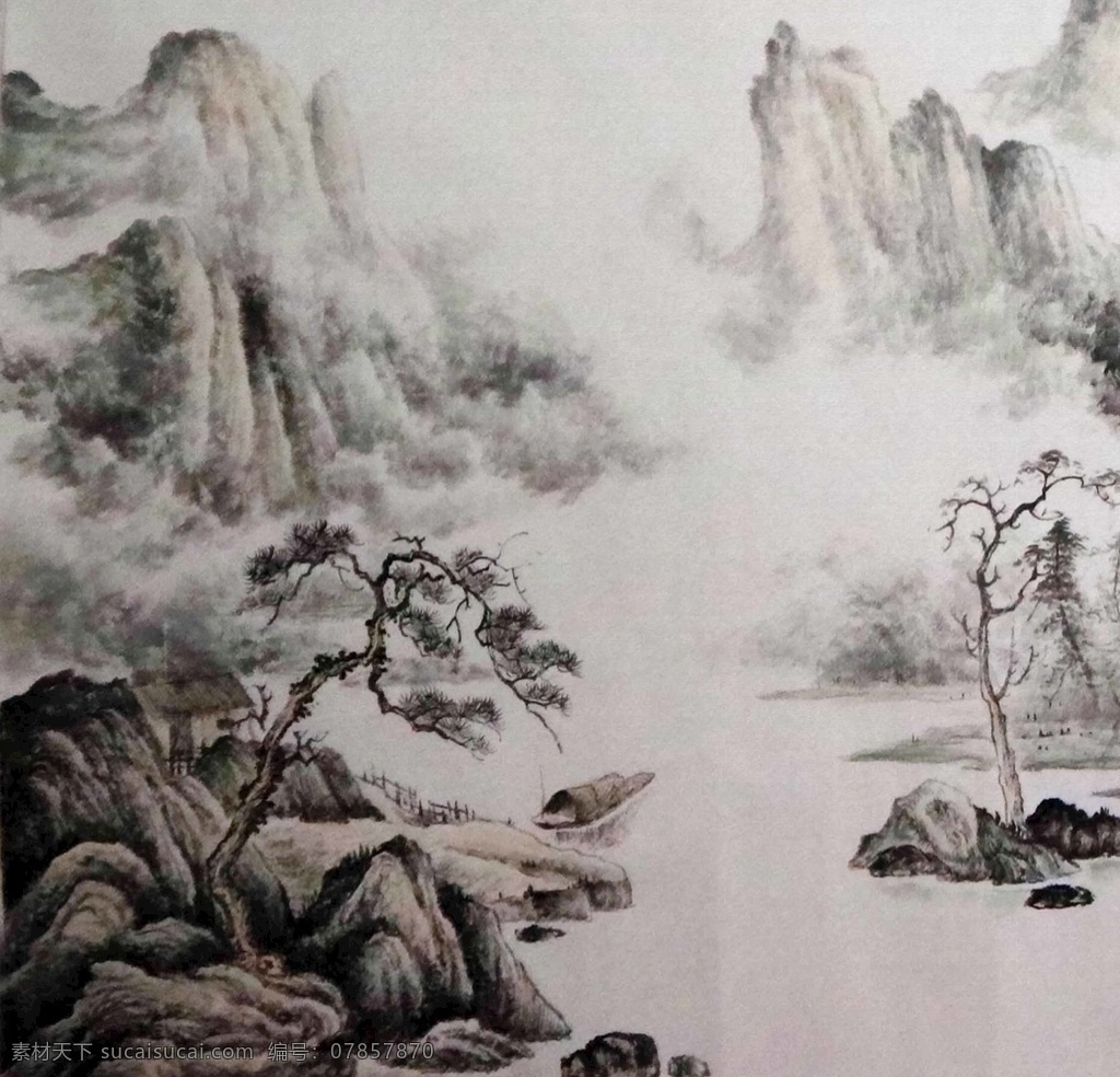 水墨山水 简约 简约山水 新中式山水 抽象画 抽象山水 水墨画 山水画 挂画 壁画 墙画 墙纸 壁纸 山水 流水 瀑布 背景墙 无框画 玄关 沙发背景墙 客厅 沙发 书房 文化艺术