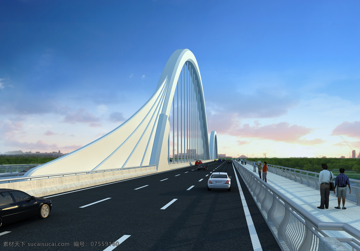 桥梁 拱桥 隧道 市政 立交 互通 道路 效果图 桥梁效果图 3d设计 3d作品