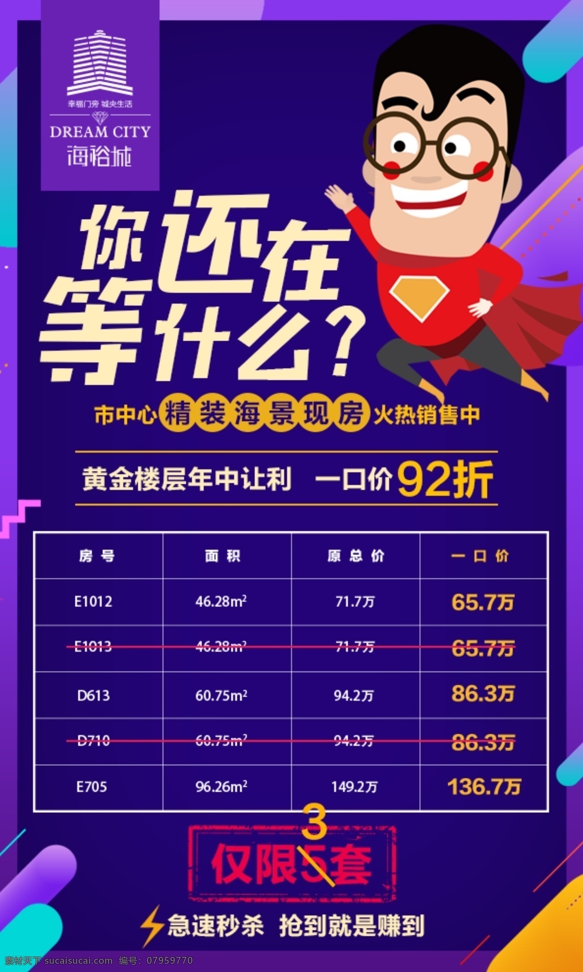 促销 海报 卡通 人物 卡通人物 地产 房产 房地产