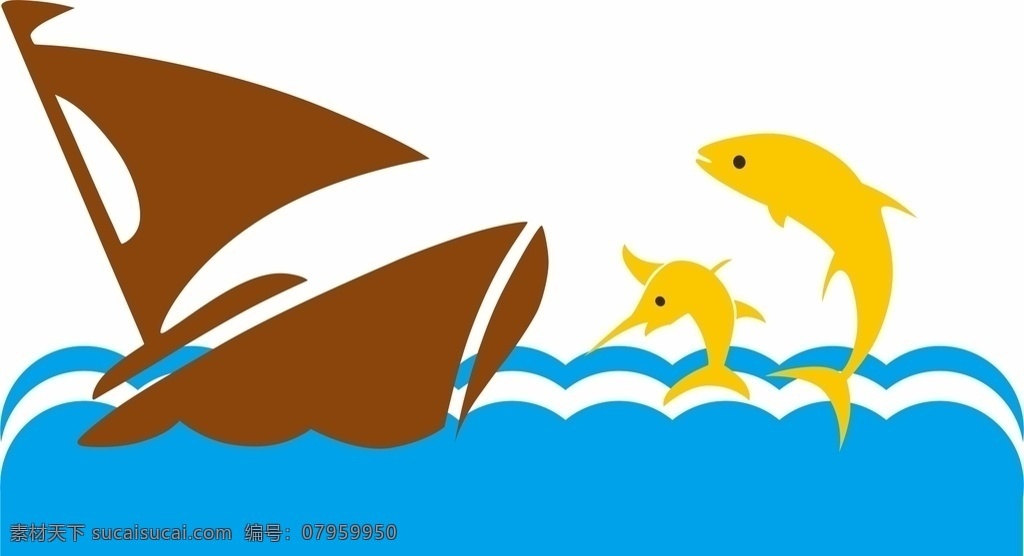 船海豚 航海 航行 船只 船舶 轮船 卡通 动画 矢量图 硅藻泥 图案 刻图 海豚 设计图 包装设计