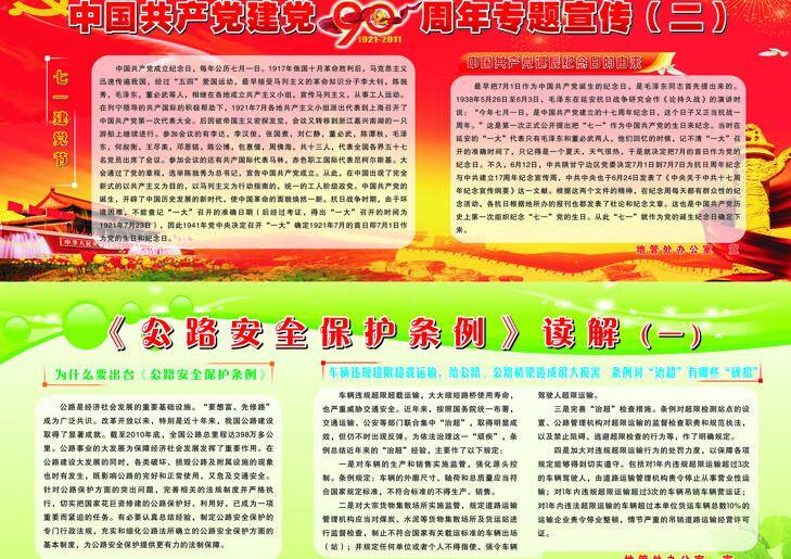 中国共产党 建党 周年 专题 宣传 长城 天安门 展板模板 矢量 部队党建展板