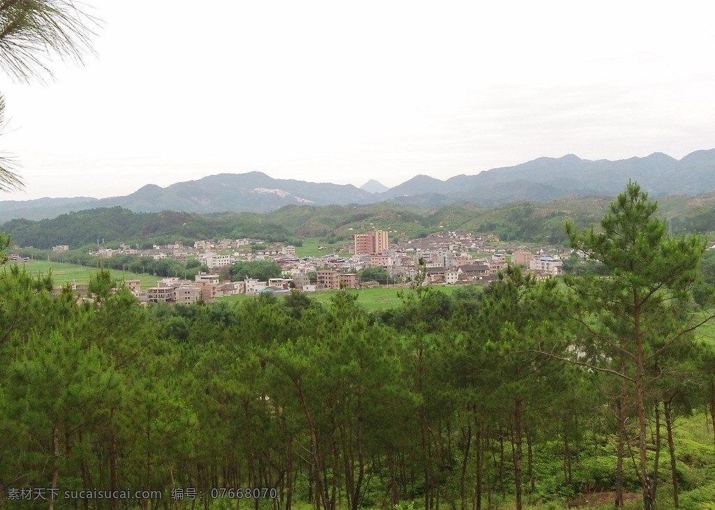 大坝镇风光 和平县 大坝镇 全景 青山 田园 蓝天 白云 树林 旅游 风景 风光 花草 松树 田园风光 自然景观