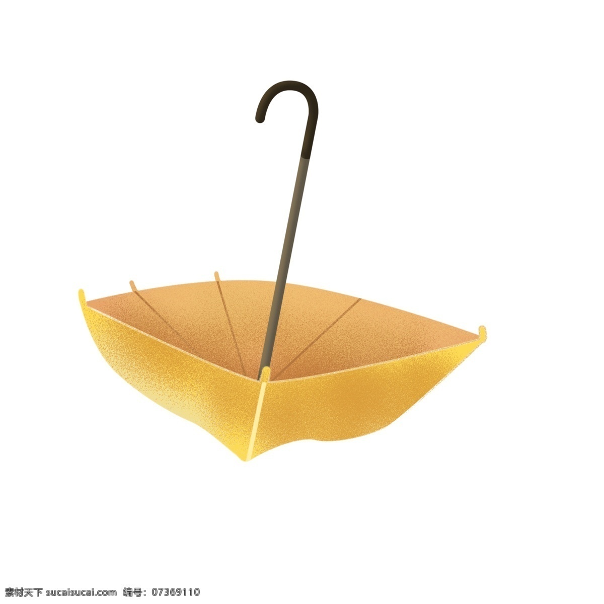 卡通 一把 黄色 小 伞 清新 简约 雨伞