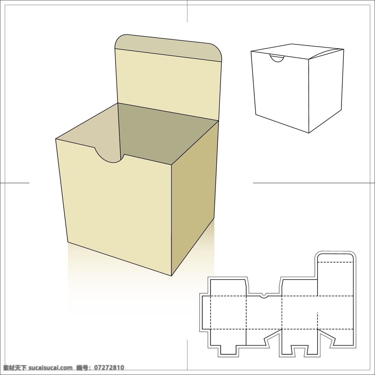 立方体包装盒 包装盒 纸盒 净色纸盒 包装盒设计 盒子 方盒 包装设计 矢量