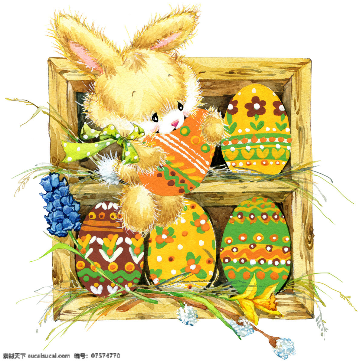 卡通 复活节 彩蛋 兔子 复活节彩蛋 卡通兔子 水彩画 复活节快乐 复活节素材 节日庆典 生活百科
