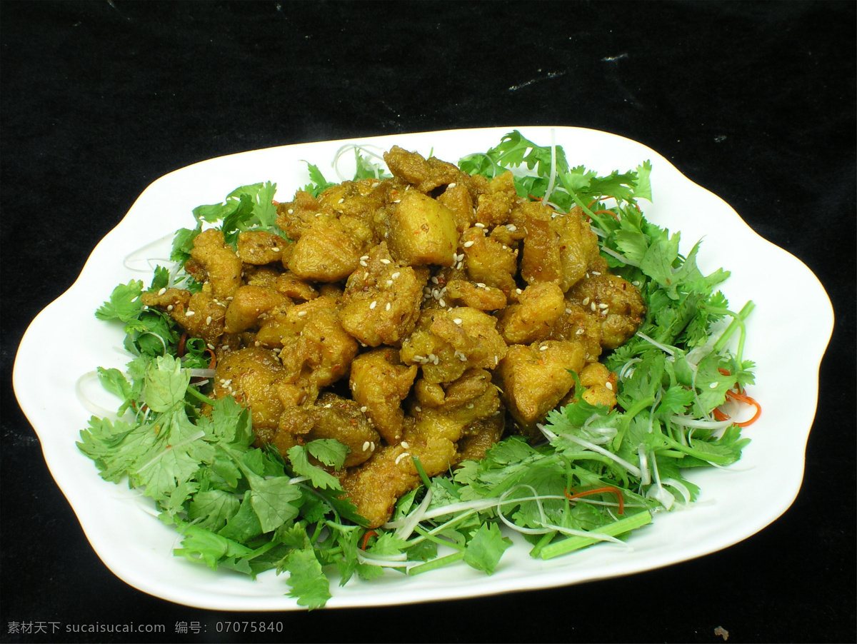 香菜孜然鸡 美食 传统美食 餐饮美食 高清菜谱用图