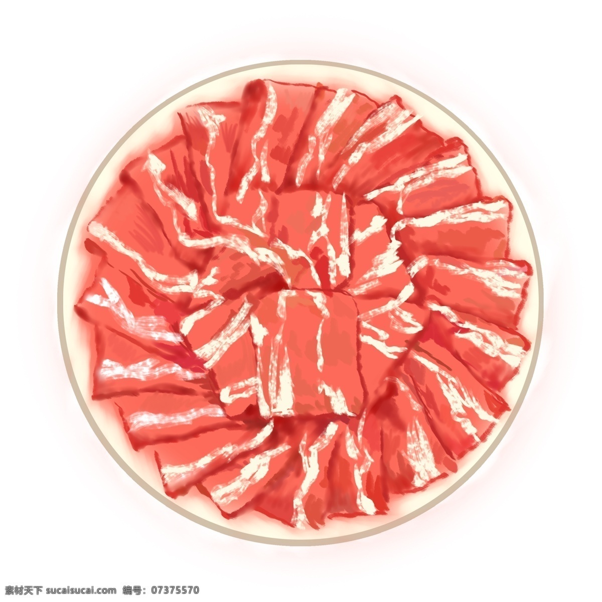 年货 手绘 冬季 食物 插画 羊肉 火锅 食物组合 组合 卡通插画风格 海报 banner