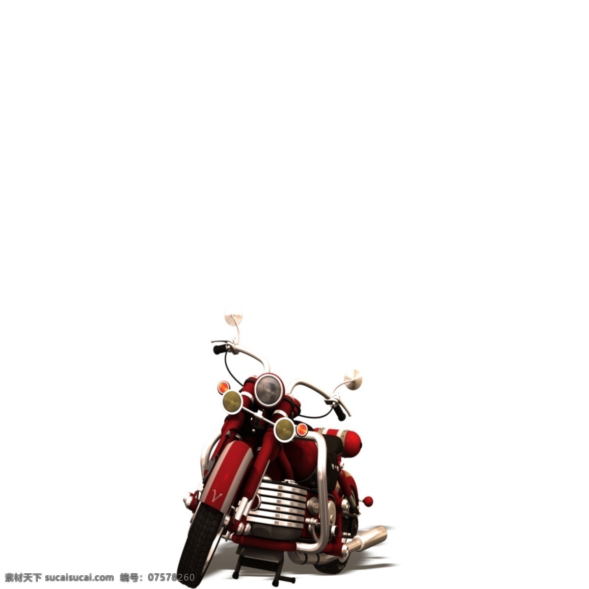 酷 炫 红色 哈雷 摩托 正面 带 通道 摩托车 机械 车 白色