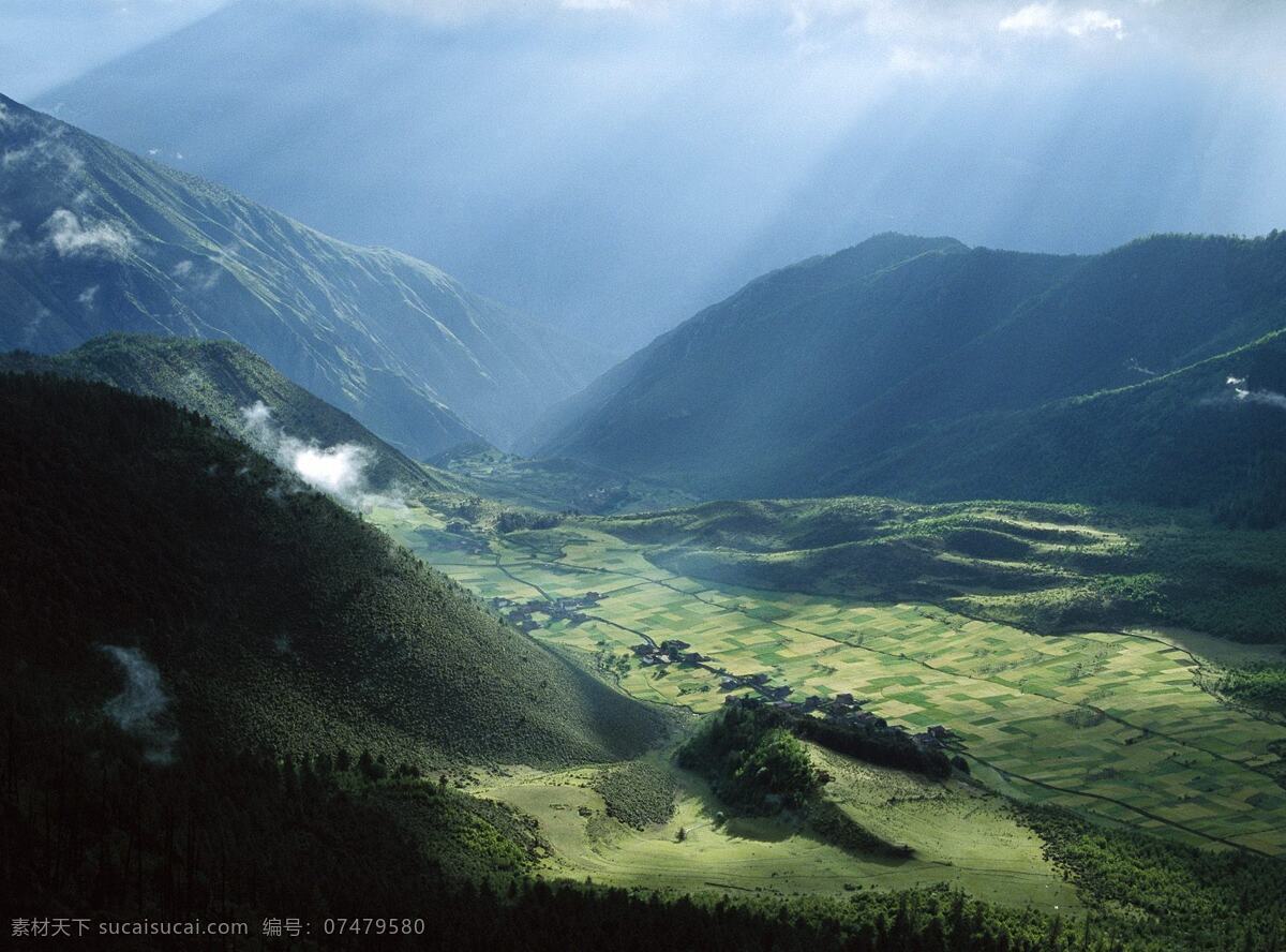 西藏 自然风景 自然景观 农业 领域 村庄 矢量图 日常生活