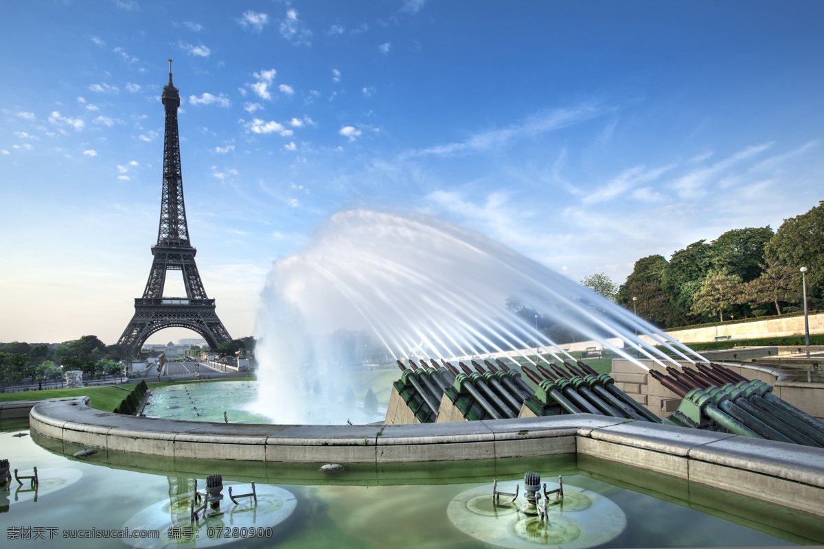 巴黎 埃菲尔铁塔 喷泉 美景 风光 城市 法国 首都 世界著名建筑 旅游 欧洲 建筑 广场 世界风情 旅游摄影 国外旅游