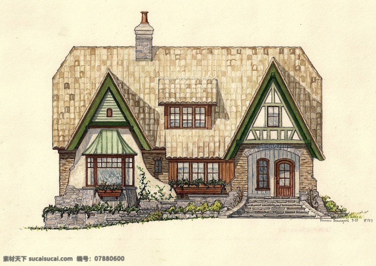 欧式 建筑 效果图 平面图 手绘图 图纸 城堡 建筑施工图 建筑平面图 施工图 欧式建筑 手绘效果图