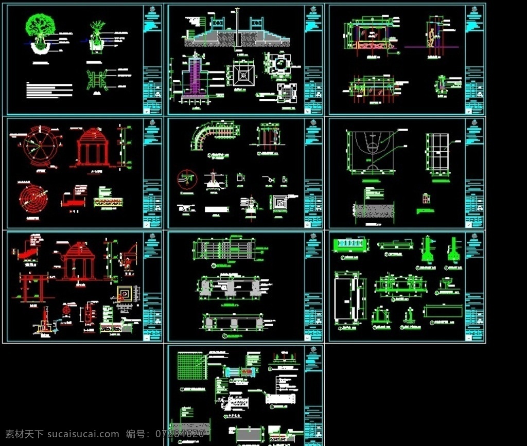 园林景观 绿化 施工图 园林 景观 参考素材 环境设计 景观设计 dwg