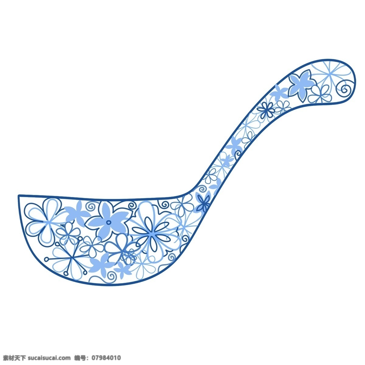 瓷器 勺子 卡通 插画 瓷器的勺子 卡通插画 勺子插画 吃饭的用具 餐具插画 餐具 漂亮的勺子
