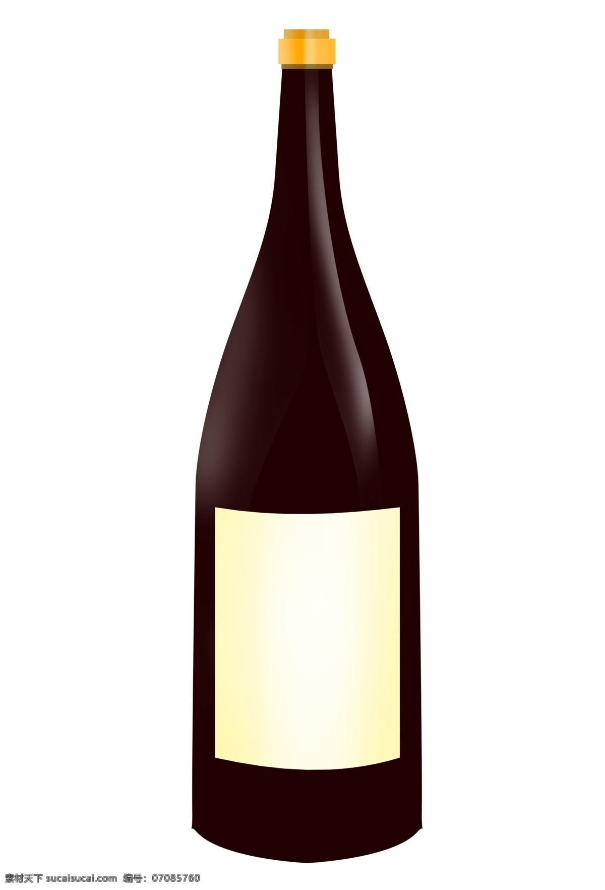 白兰地 红酒 瓶 插画 一瓶红酒 红酒瓶 一瓶红酒插图 瓶装红酒 高档红酒 葡萄酒
