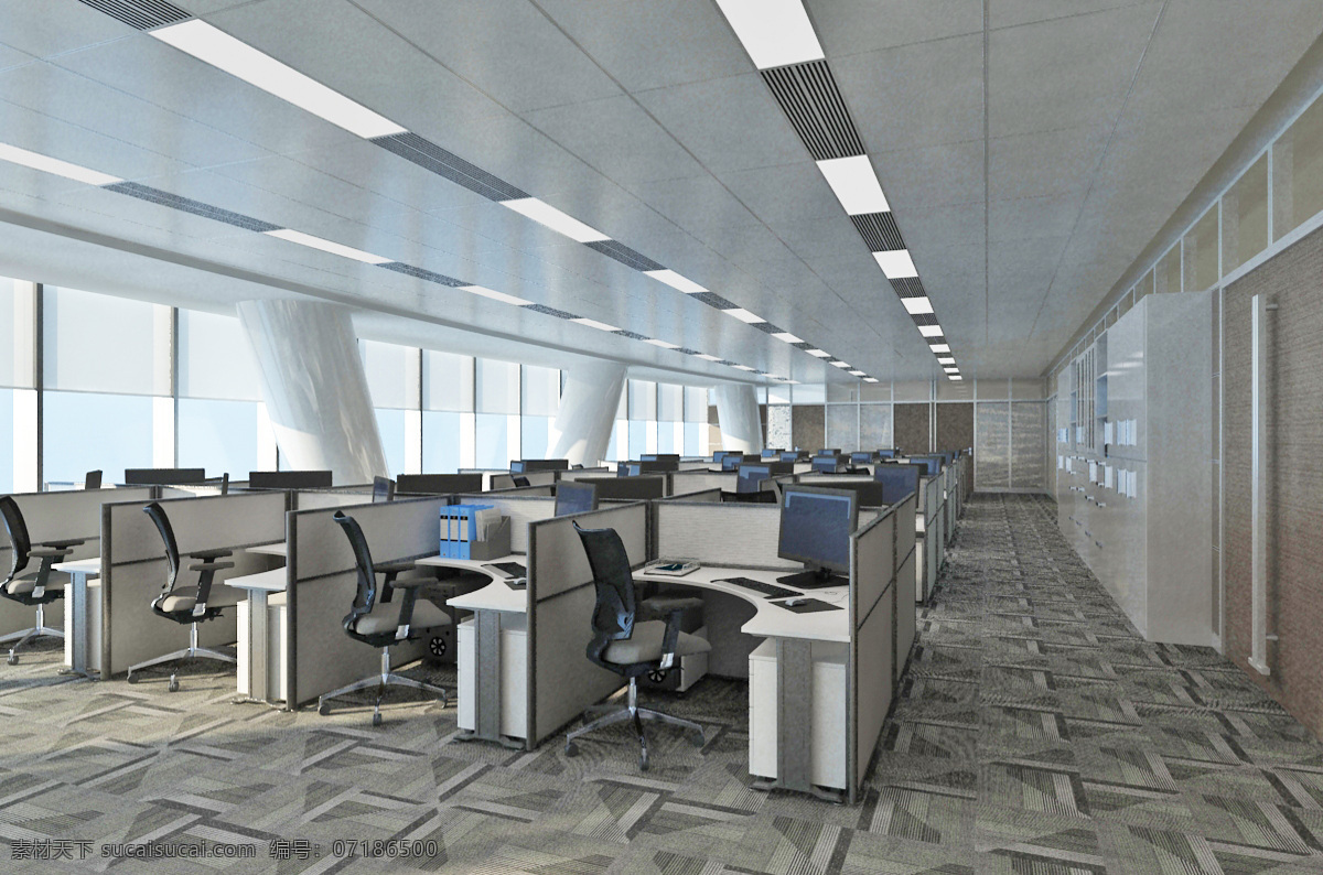 现代 简约 风 工装 开放 办公 空间 效果图 室内设计 办公室 室内装饰 座椅 开敞办公 简洁