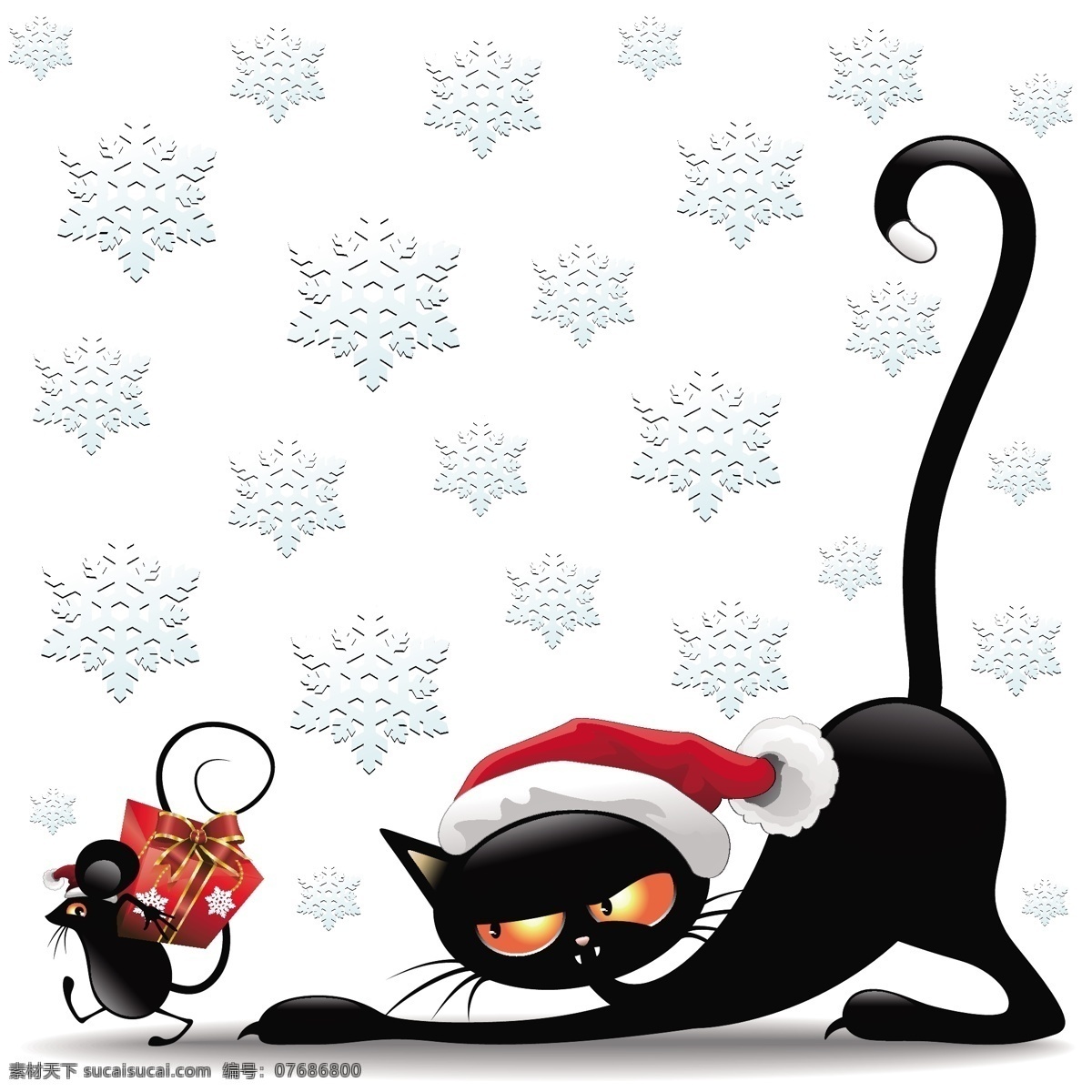 猫和老鼠 圣诞 形象 猫 老鼠