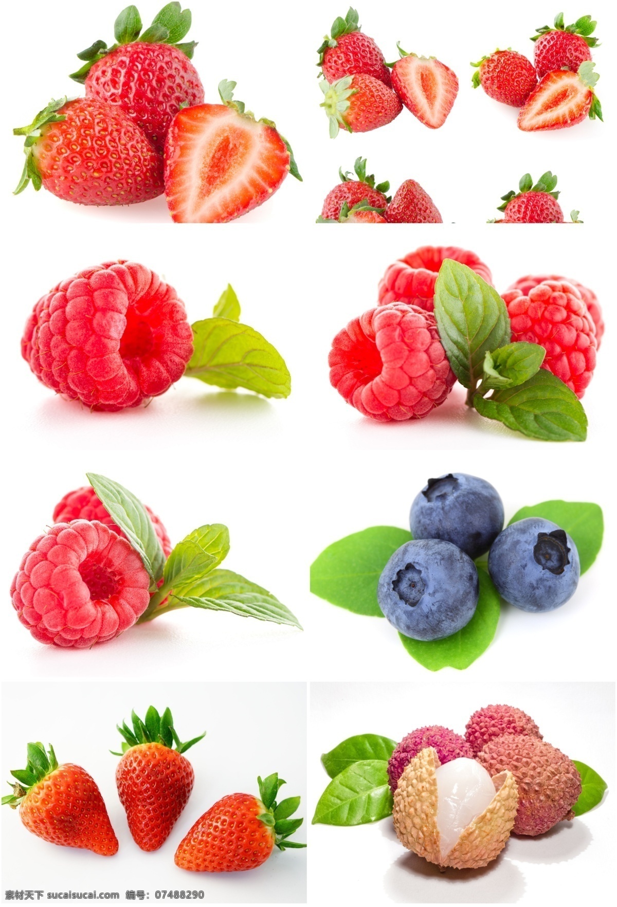 新鲜的水果 水果 新鲜 草莓 背景 白色