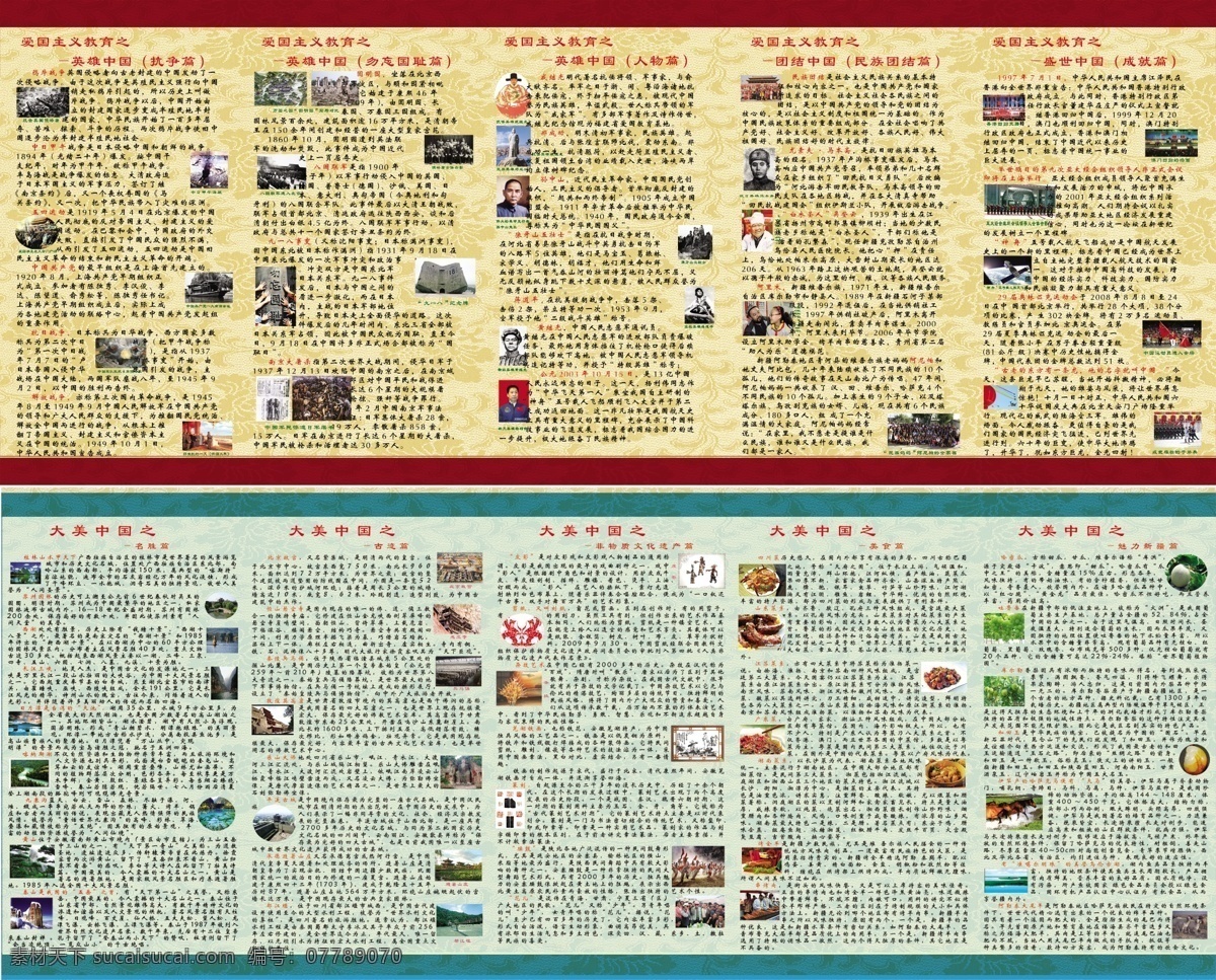 爱国主义展板 大美中国 宣传栏 英雄中国 民族团结