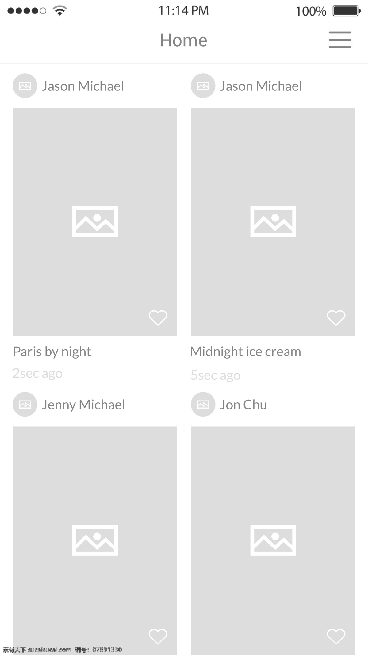 社交 平台 制作 模板 app素材 扁平设计 app界面 app模板 扁平页面设计 app 扁平 白色