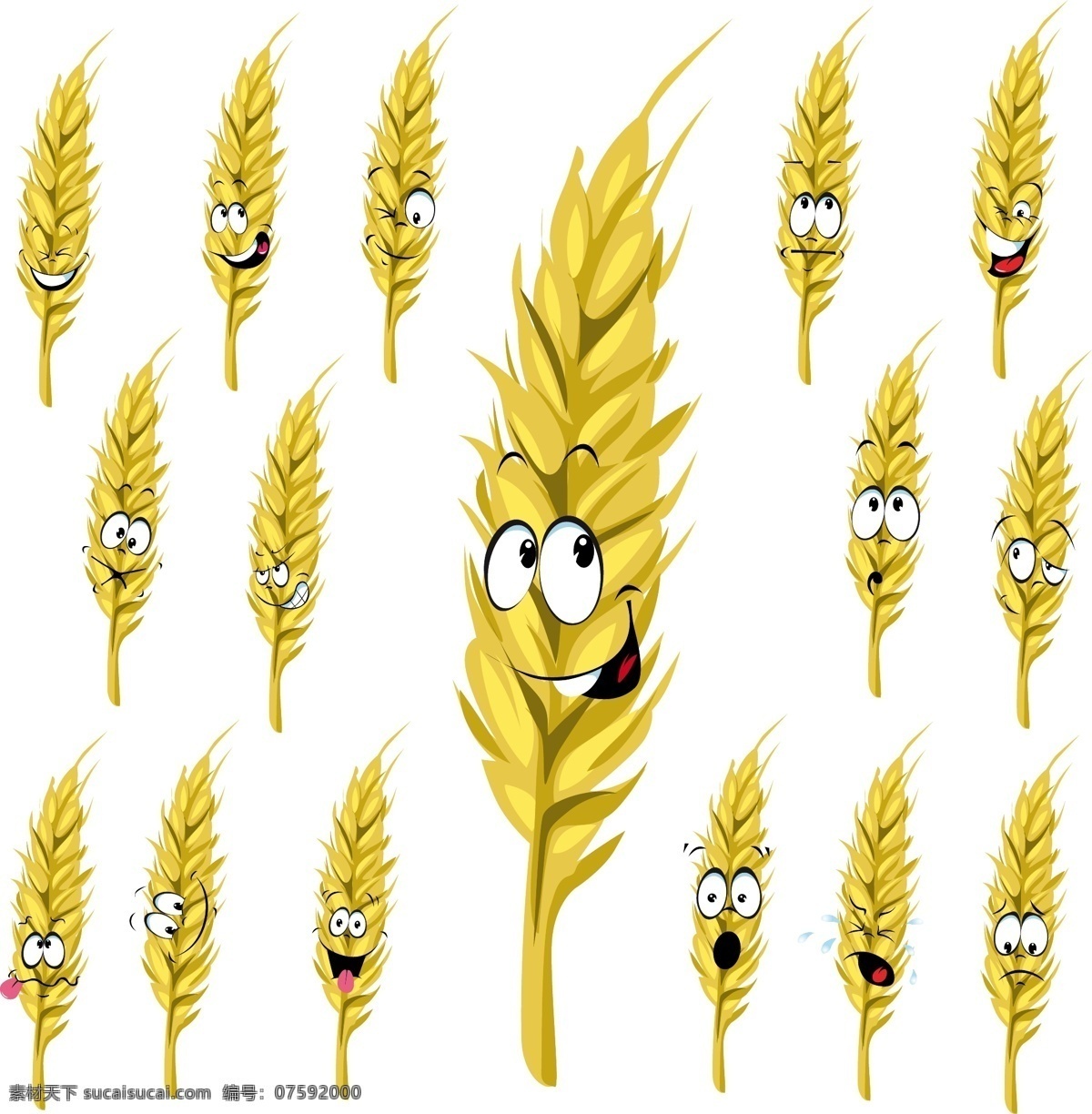 小麦 创意 主题 矢量 麦穗 麦子 矢量图 其他矢量图