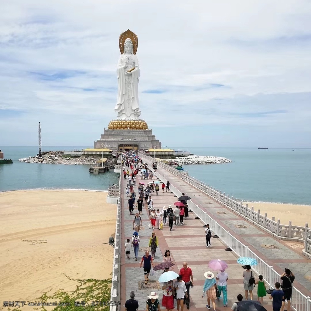 南海观音 自然风光 背景图 大海