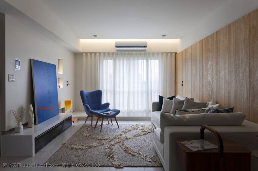 简约 客厅 米色 电视柜 装修 效果图 窗户 方形吊顶 灰色地毯 落地窗 米色沙发 木质沙发背景 浅色地板砖