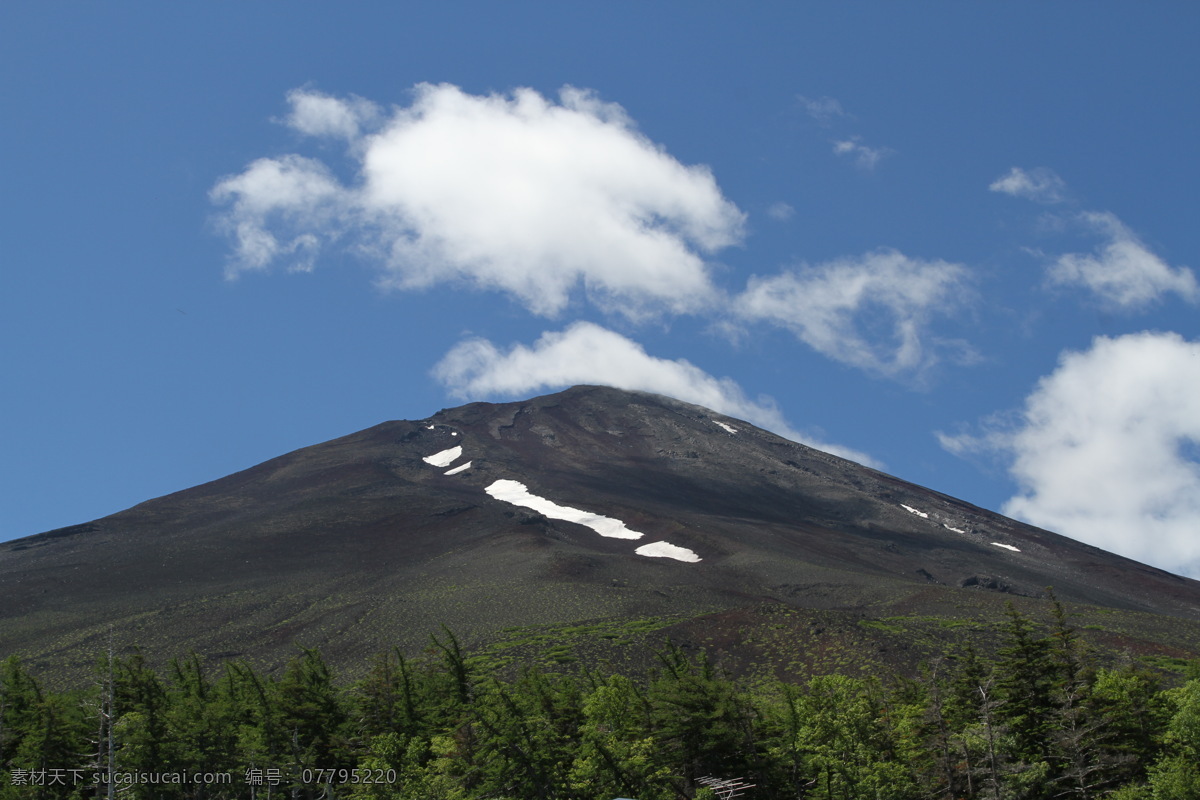 富士山 日本富士山 富士山的云 日本 日本旅游 风景名胜 自然景观 蓝色